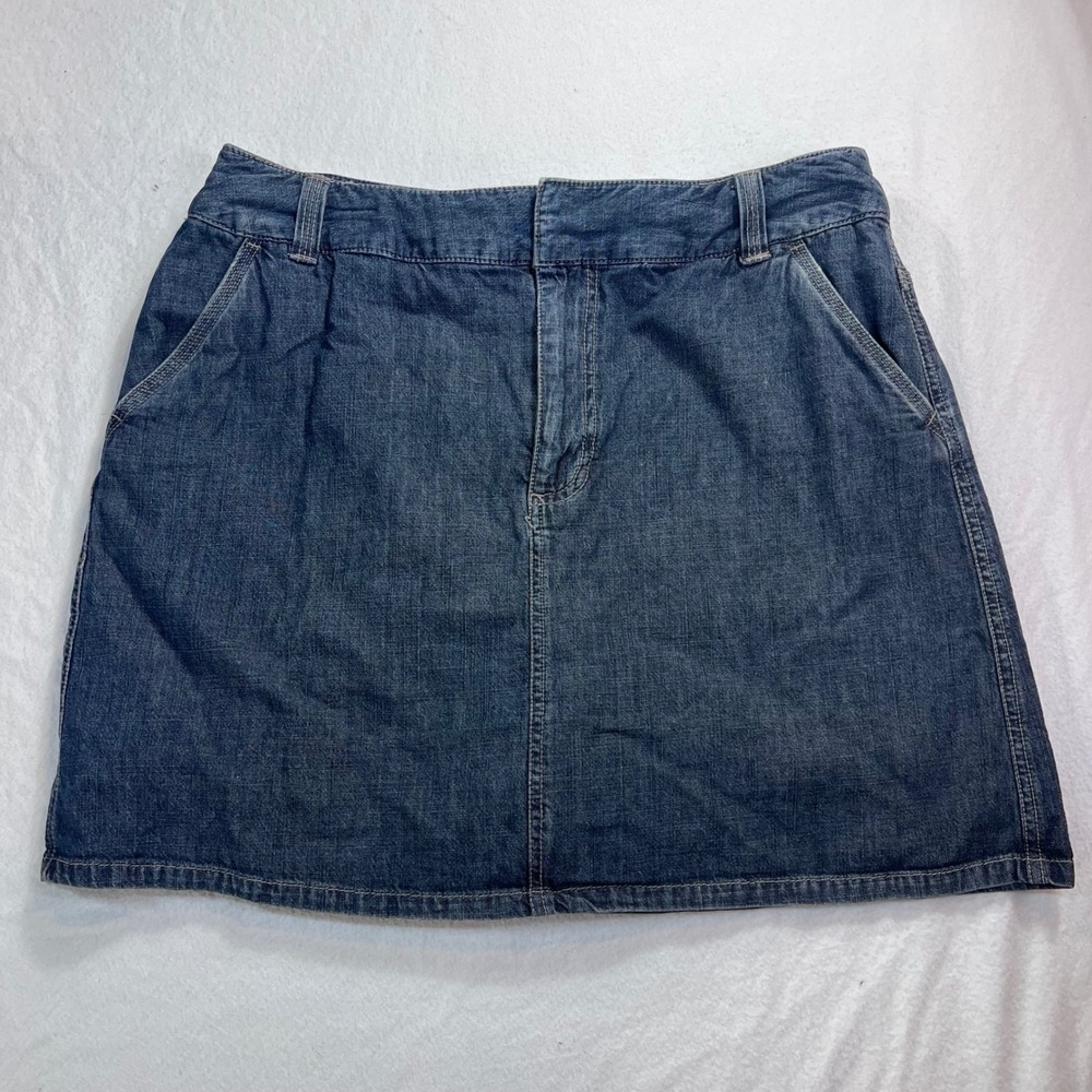 Sonoma Life Style Womens Denim‎ Skort Medium Wash Blue Jean Mini Skirt Shorts